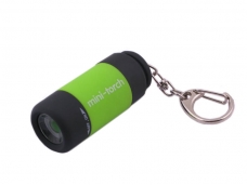 Mini USB LED Flashlight Torch Key Chain (Green)